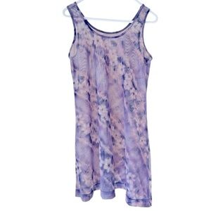 Sand N Sun Girls S 6/6X Sheer Cover Up Top Purple Floral Sleeveless
